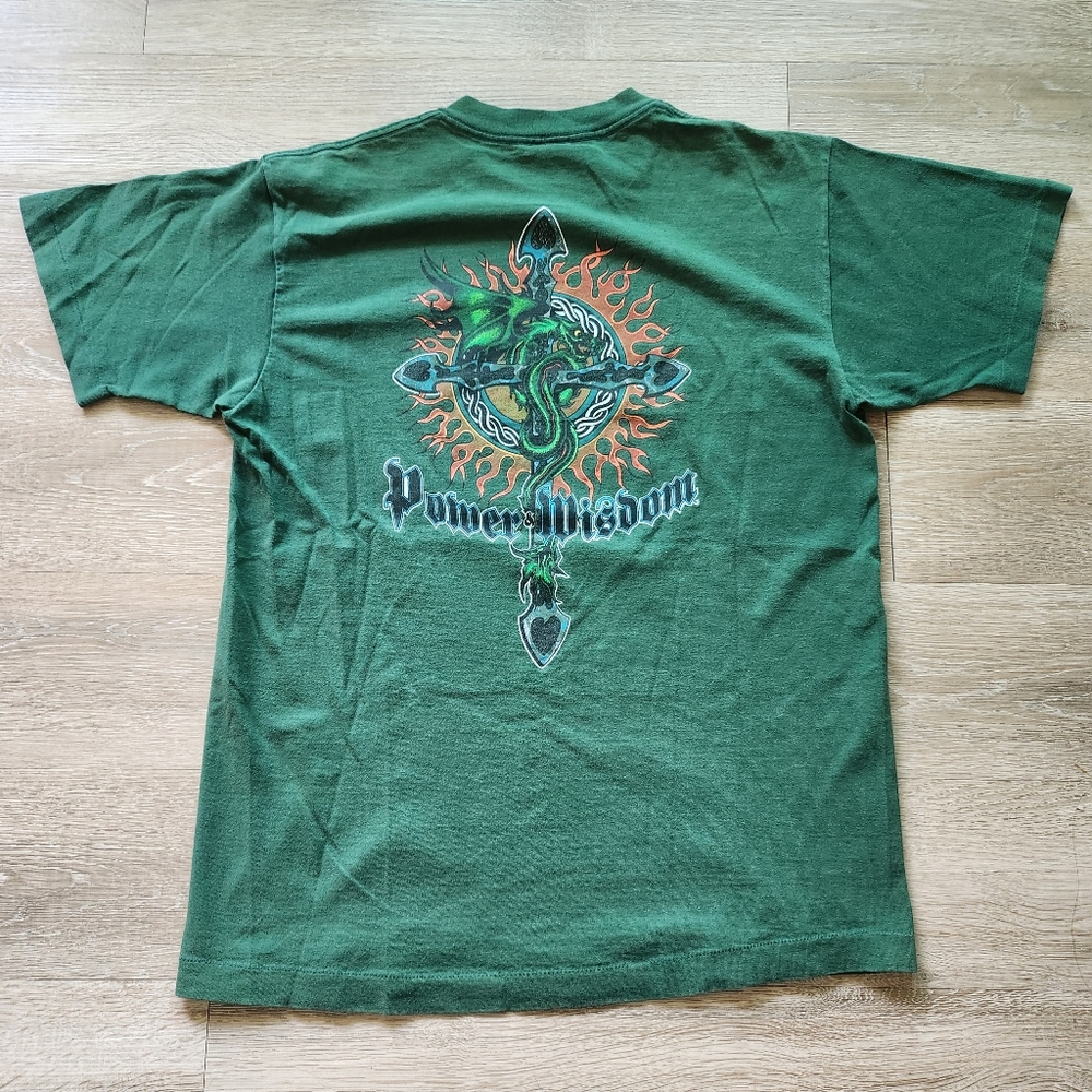 90s Power & Wisdom Dragon Streetwear Tshirt - Picture 2 of 6